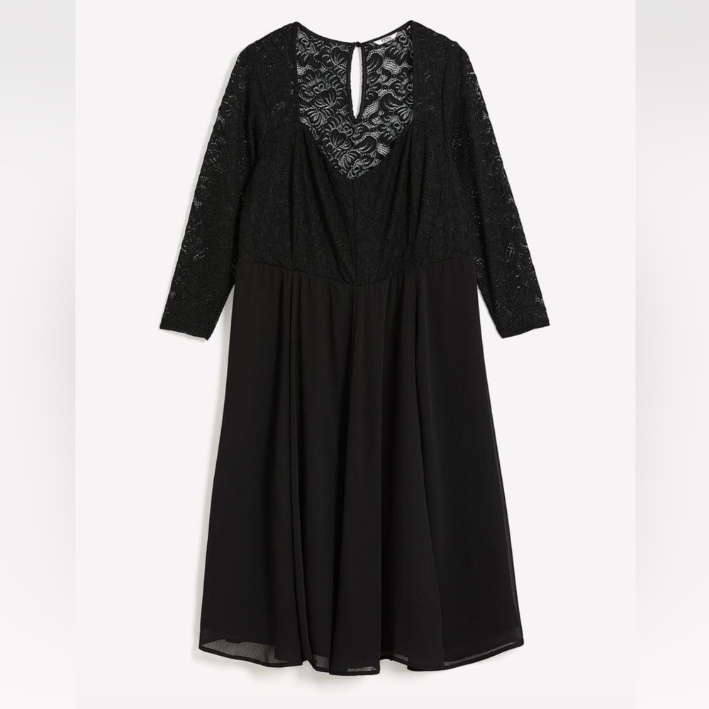 EUC 1X Penningtons Black Lace Dress